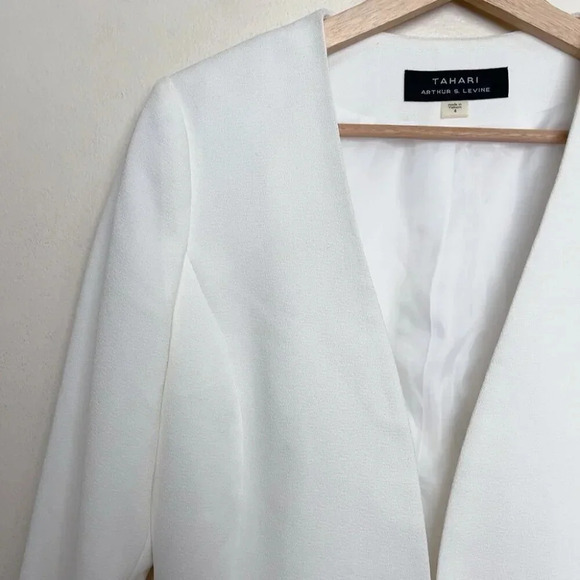 Tahari ASL Womens 4 Bell Sleeve  White Career Blazer - Picture 6 of 15